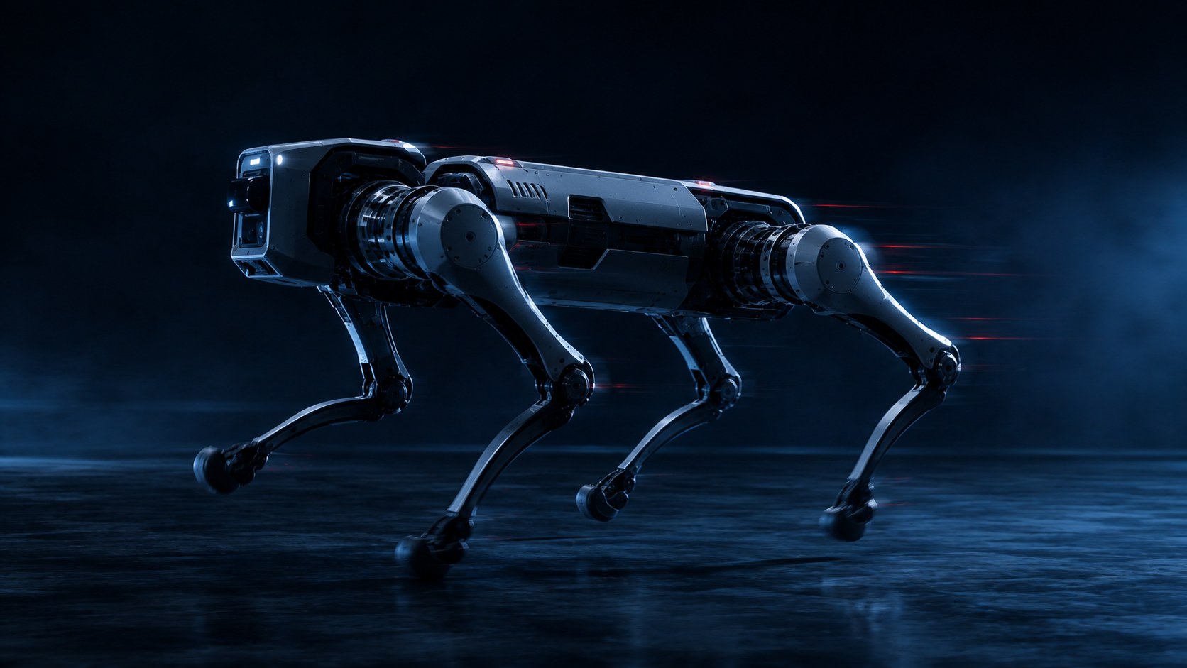 Robot dogs at work
