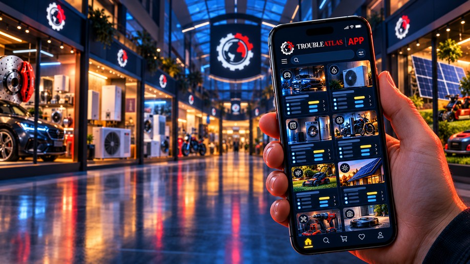 L'app TroubleAtlas sul telefono
